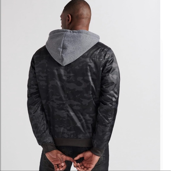 MEMBERS ONLY HODDED BOMBER JACKET - Picture 2 of 7